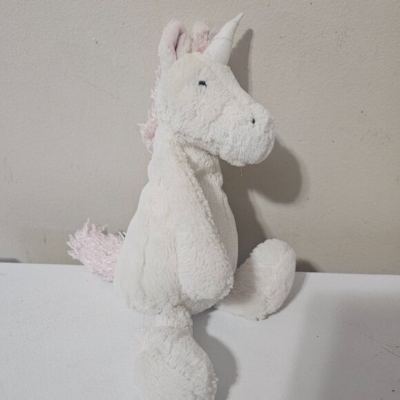 JellyCat Bashful White Unicorn Plush Toy Medium 12 - Picture 3 of 7